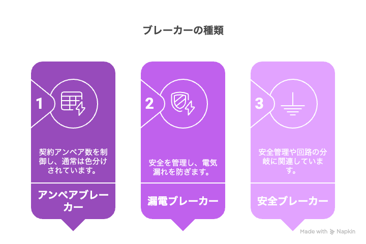 分電盤やブレーカーの区分と確認方法