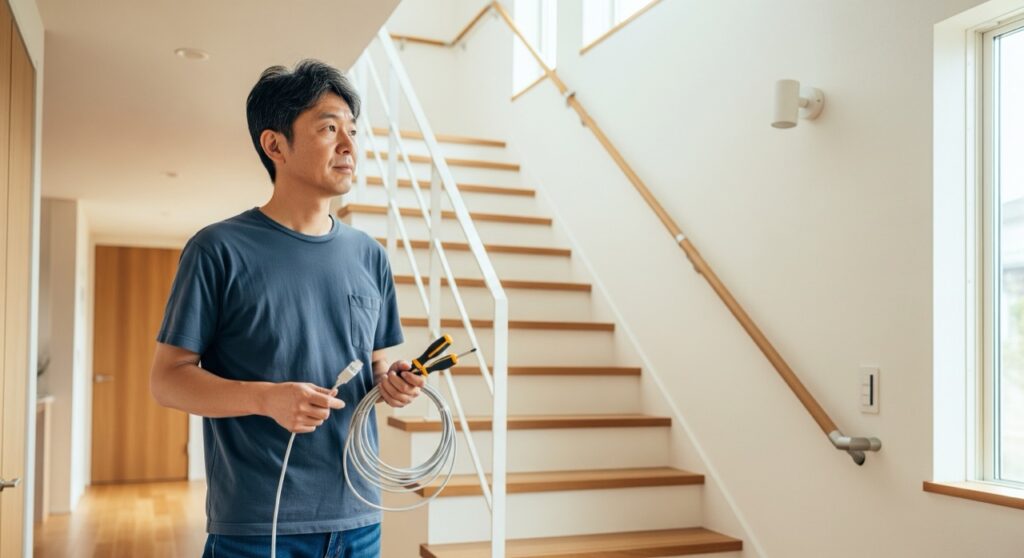 1階から2階にLANケーブルを繋ぎたい?配線方法を完全解説