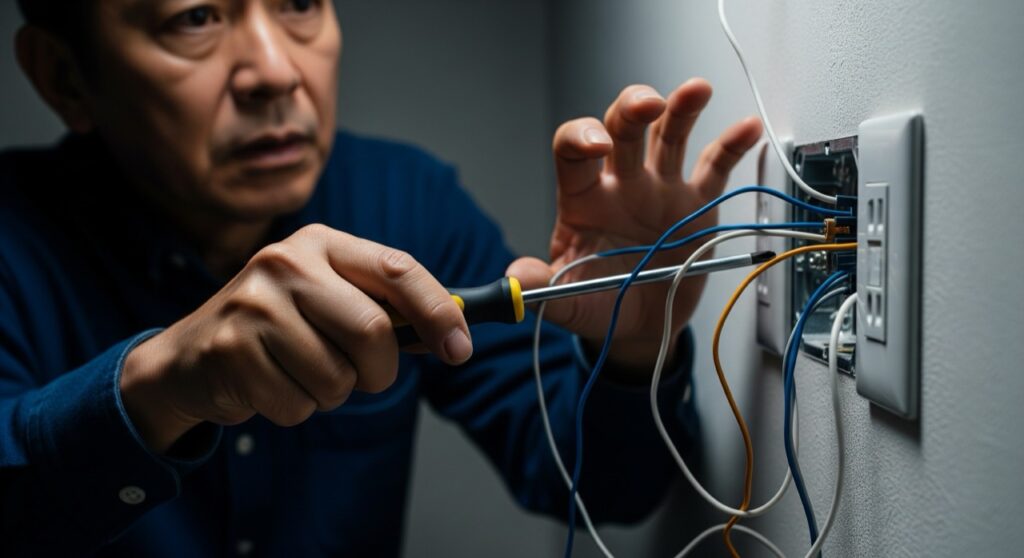 コンセントの修理を自分でするのは違法ですか?