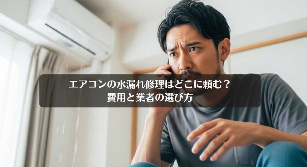 エアコンの水漏れ修理はどこに頼む?費用と業者の選び方