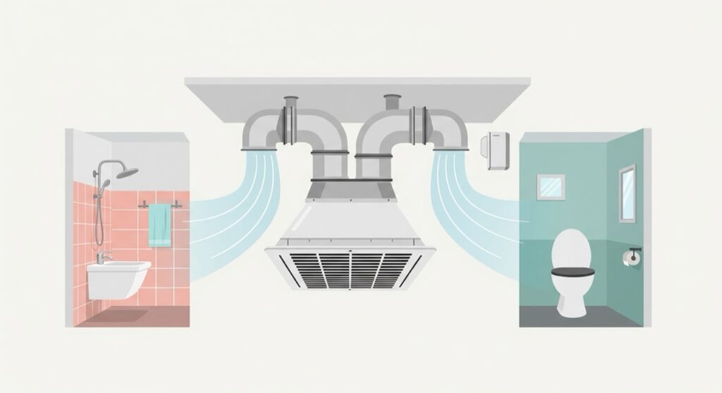 浴室トイレの複数室換気で費用は変わる