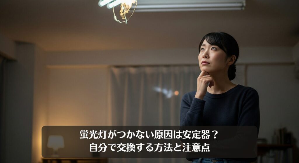 蛍光灯がつかない原因は安定器?自分で交換する方法と注意点