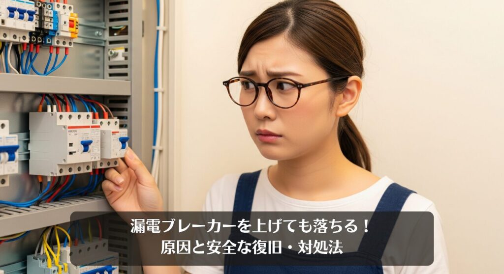 漏電ブレーカーが上げても落ちる!原因と安全な復旧・対処法