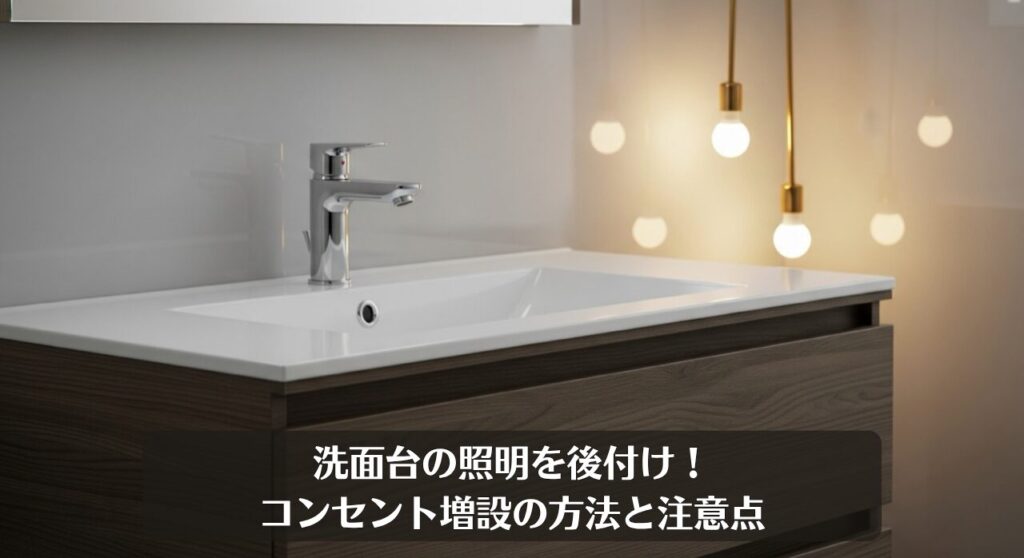 洗面台の照明を後付け!コンセント増設の方法と注意点