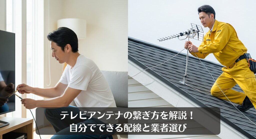 テレビアンテナの繋ぎ方を解説!自分でできる配線と業者選び