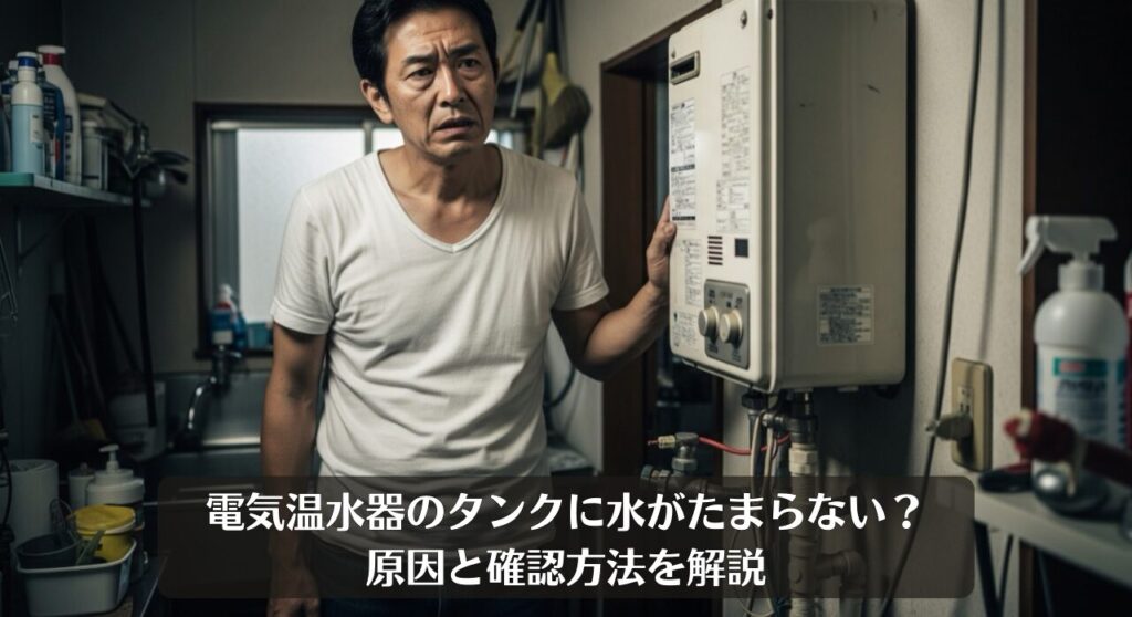 電気温水器のタンクに水がたまらない?原因と確認方法を解説