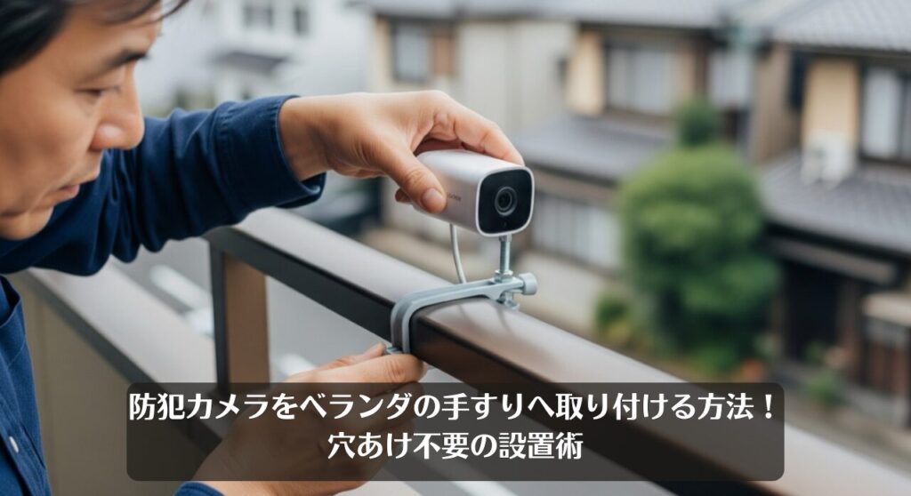 防犯カメラをベランダの手すりへ取り付ける方法!穴あけ不要の設置術