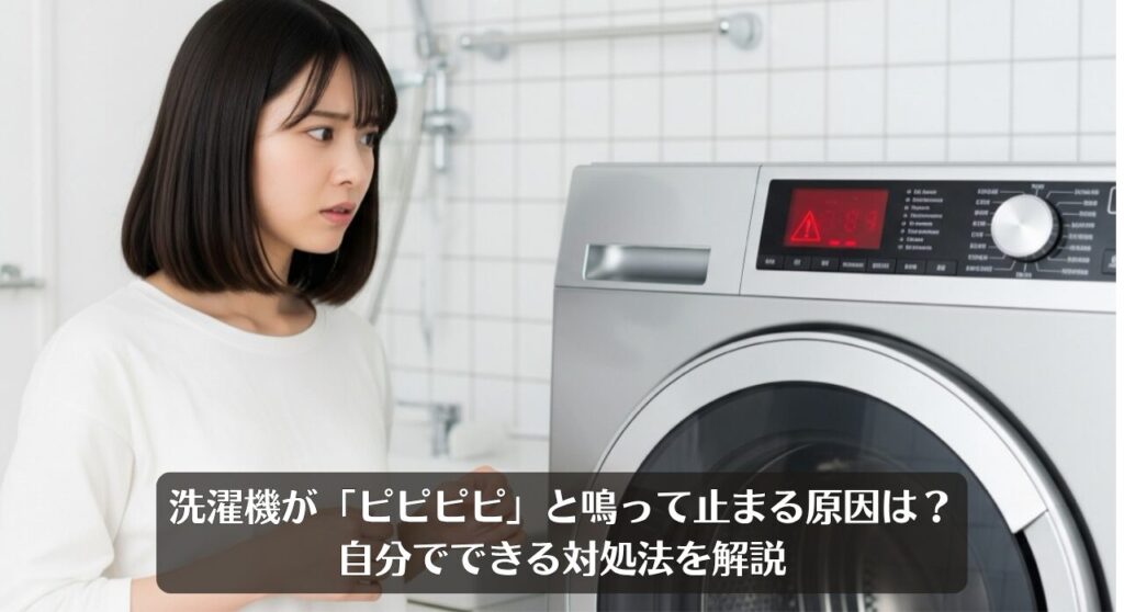 洗濯機が「ピピピピ」と鳴って止まる原因は?自分でできる対処法を解説