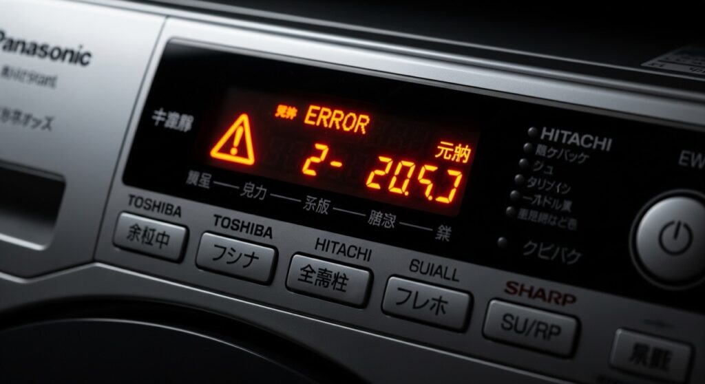 パナソニック、東芝、日立、シャープのエラー