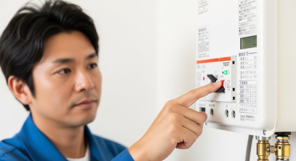 正しいリセット方法とテストボタン