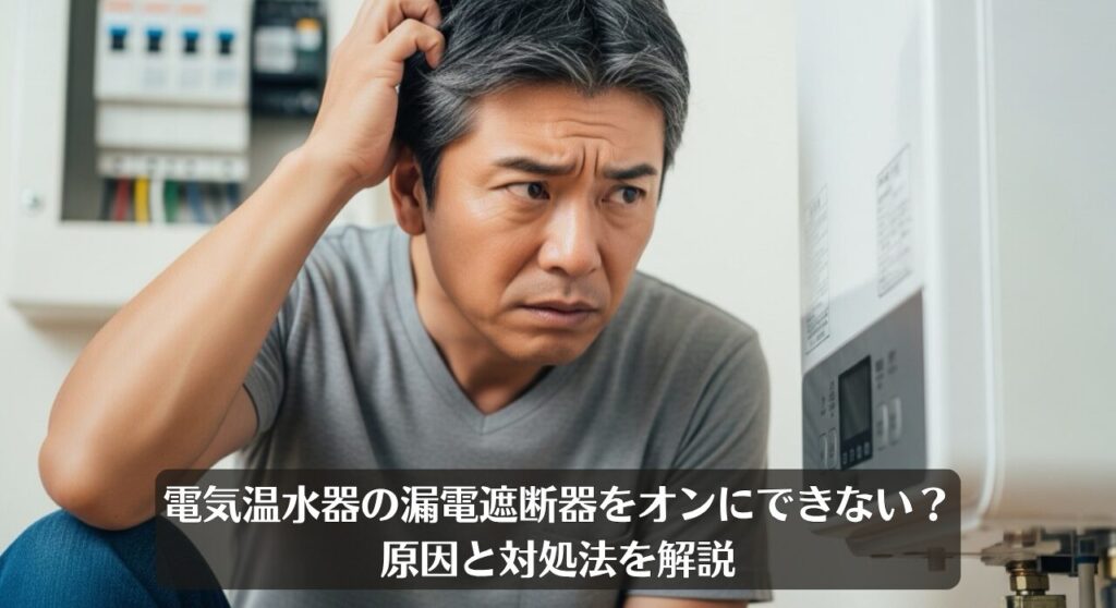 電気温水器の漏電遮断器をオンにできない？原因と対処法を解説