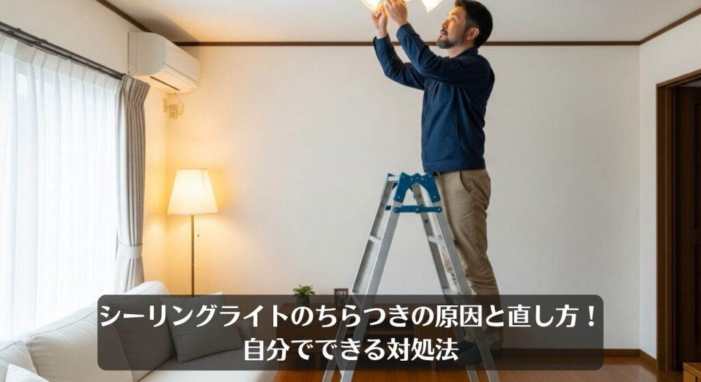 シーリングライトのちらつきの原因と直し方!自分でできる対処法