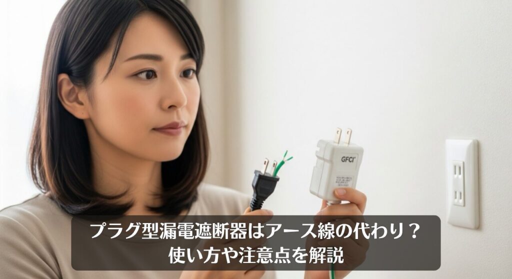 プラグ型漏電遮断器はアース線の代わり？使い方や注意点を解説