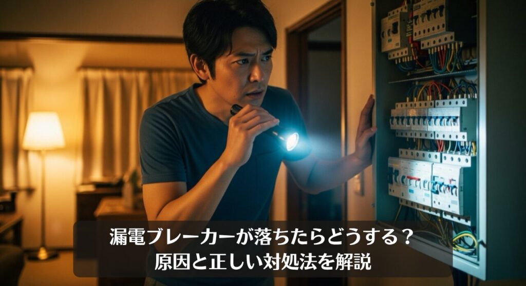 漏電ブレーカーが落ちたらどうする?原因と正しい戻し方を解説