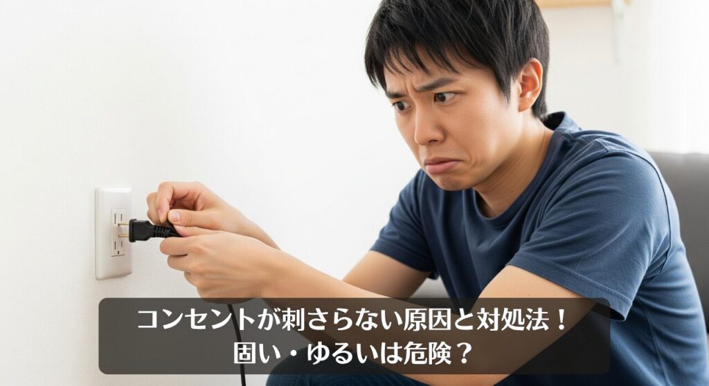 コンセントが刺さらない原因と対処法!固い・ゆるいは危険?
