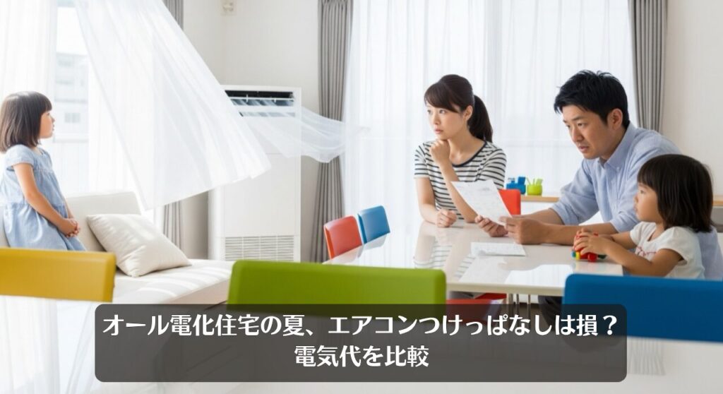 オール電化住宅の夏、エアコンつけっぱなしは損?電気代を比較