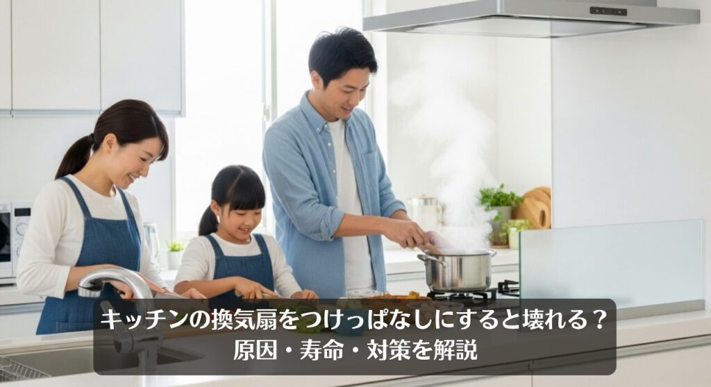 キッチンの換気扇をつけっぱなしにすると壊れる？原因・寿命・対策を解説