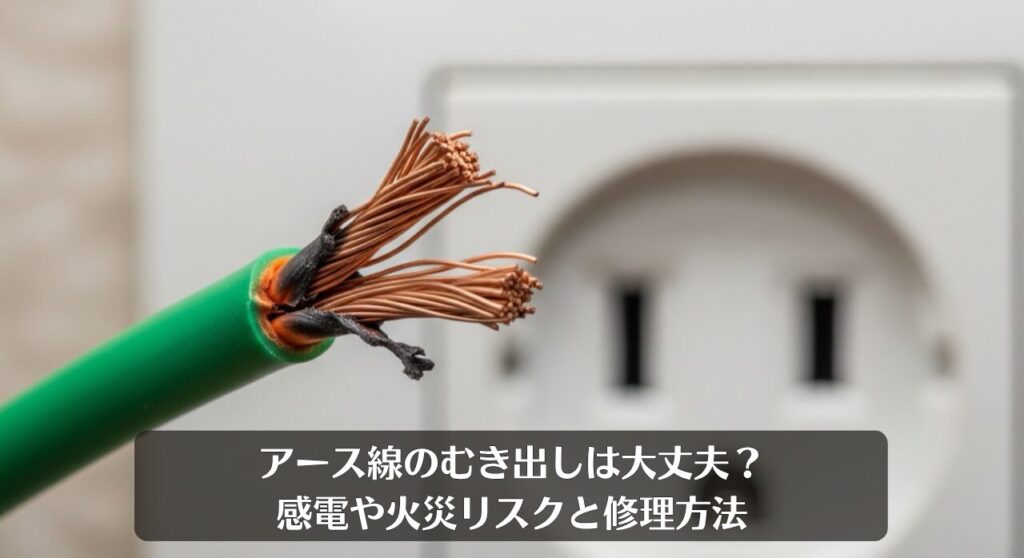 アース線のむき出しは大丈夫?感電や火災リスクと修理方法