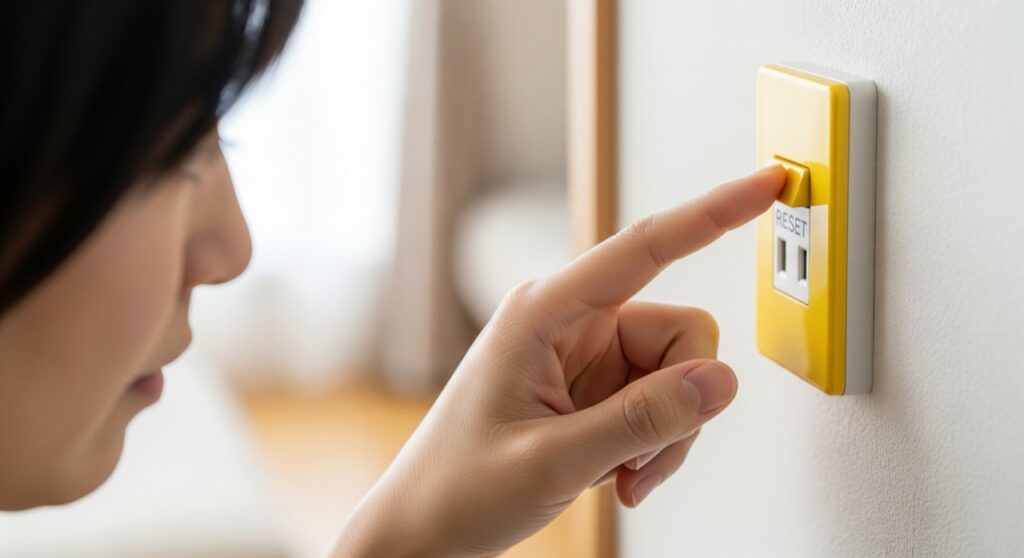 漏電保護プラグのリセットを試す