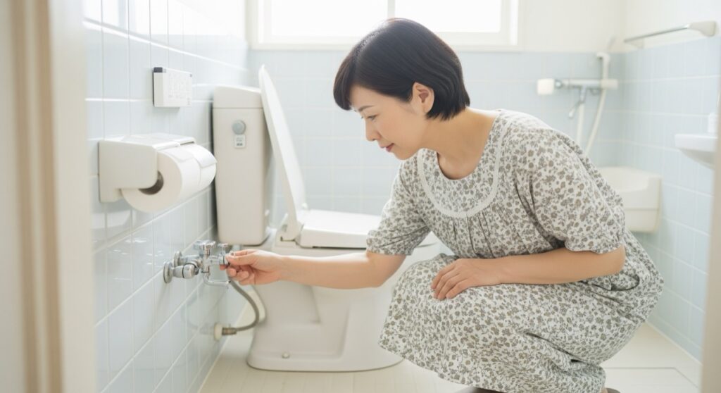 トイレの止水栓や給水状況の確認