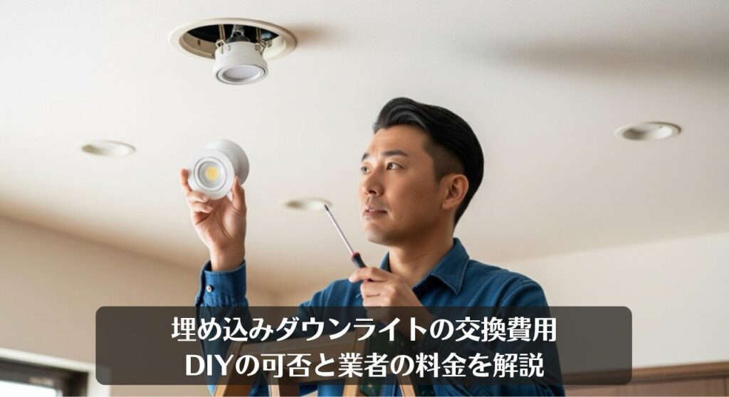 埋め込みダウンライトの交換費用｜DIYの可否と業者の料金を解説