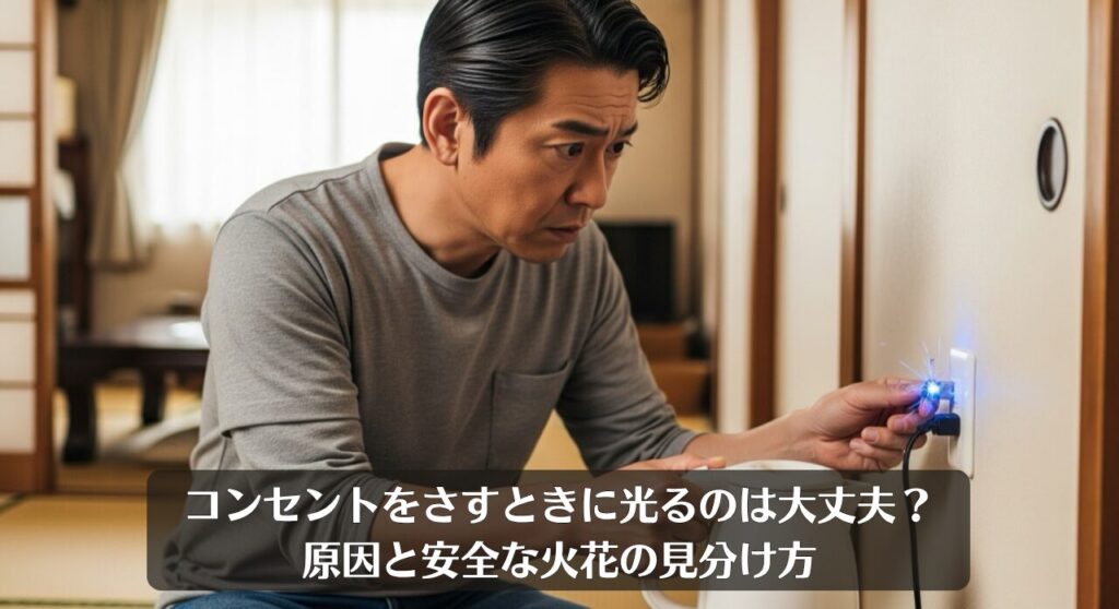 コンセントさすときに光るのは大丈夫?原因と安全な火花の見分け方