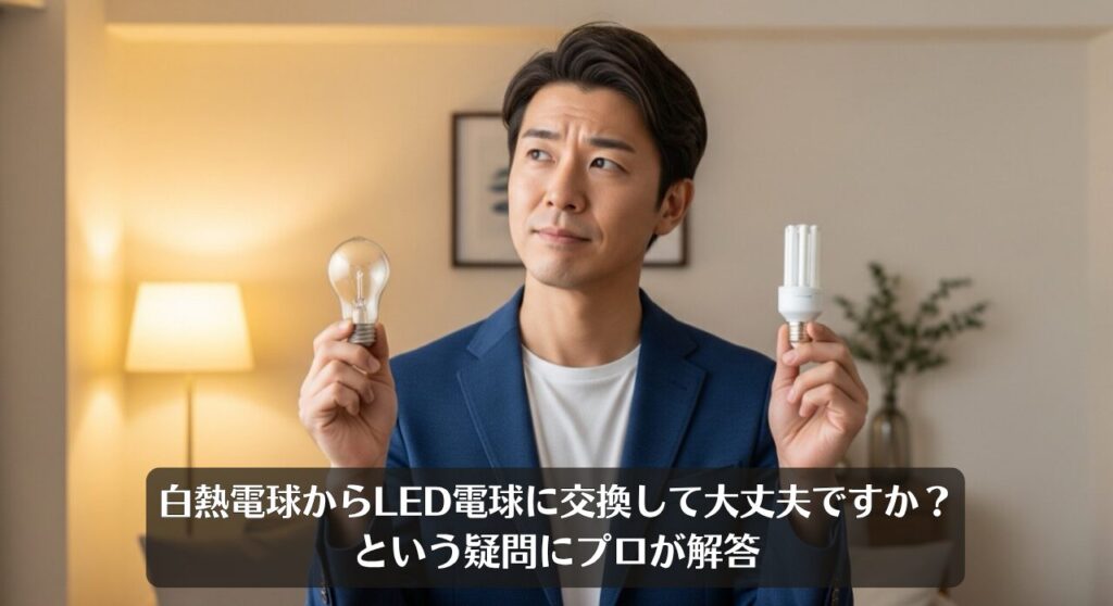 白熱電球からLED電球に交換して大丈夫ですか?という疑問にプロが解答