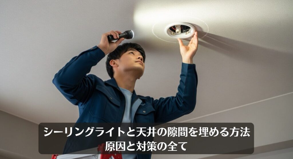 シーリングライトと天井の隙間を埋める方法|原因と対策の全て