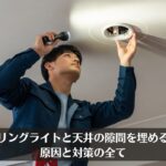 シーリングライトと天井の隙間を埋める方法｜原因と対策の全て