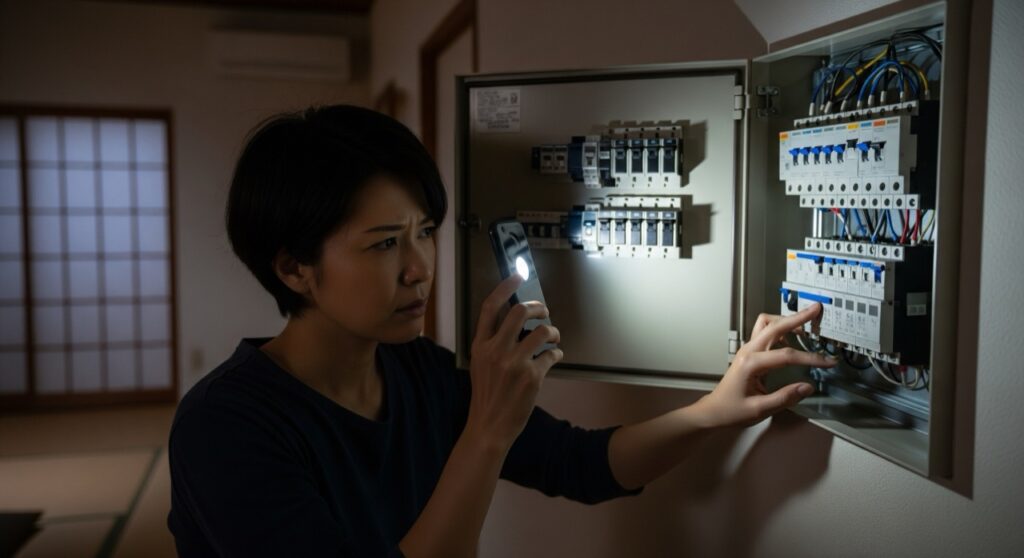 落ちてないのに電気が切れる場合