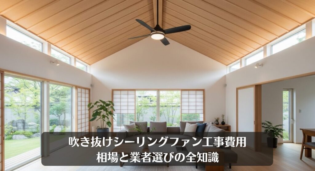 吹き抜けシーリングファン工事費用|相場と業者選びの全知識