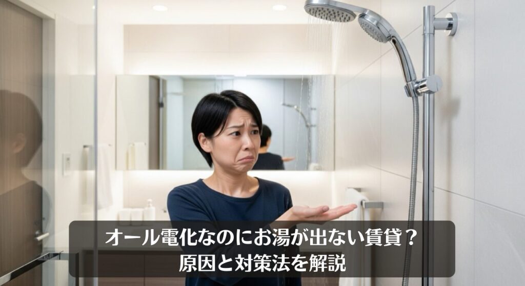 オール電化なのにお湯が出ない賃貸?原因と対策法を解説