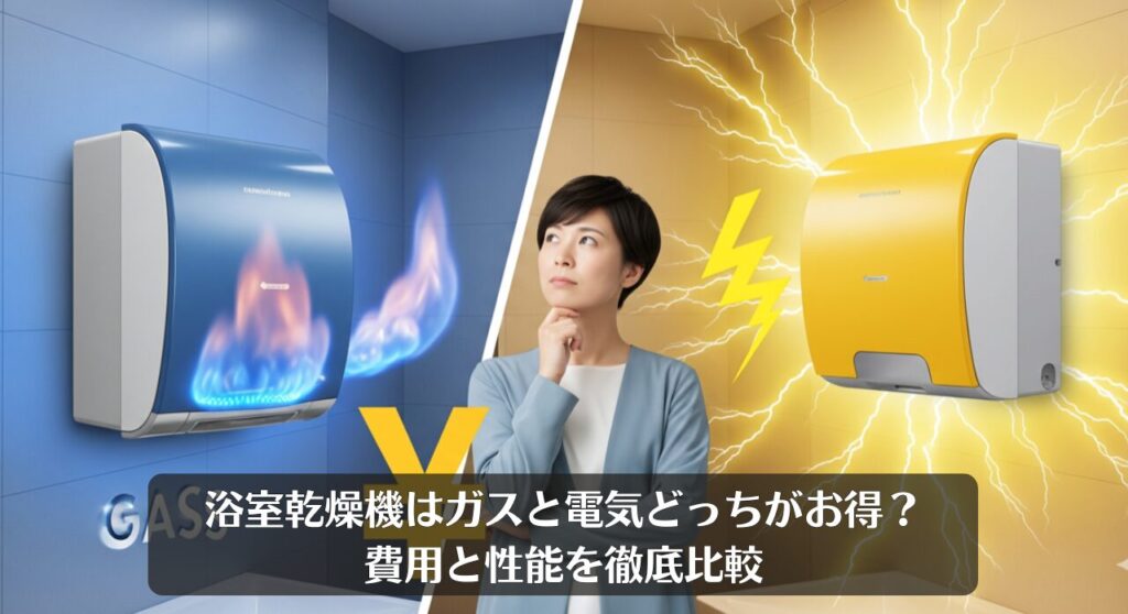 浴室乾燥機はガスと電気どっちがお得?費用と性能を徹底比較