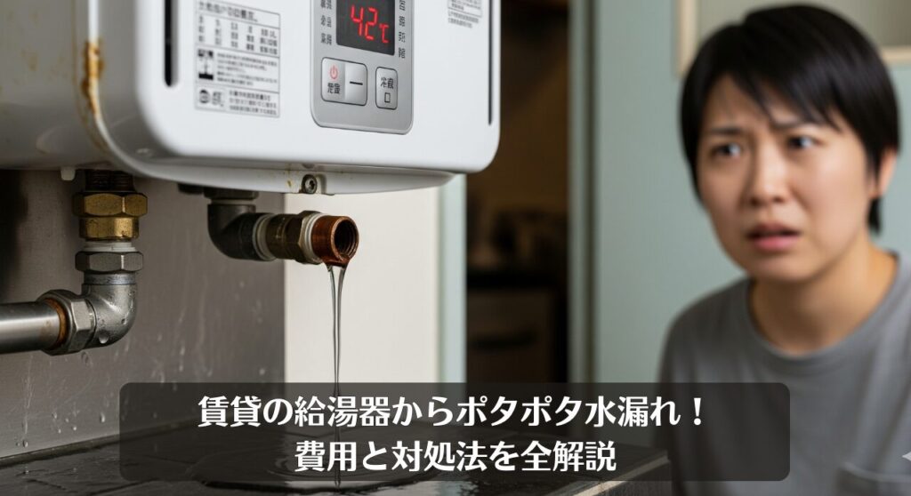 賃貸の給湯器からポタポタ水漏れ!費用と対処法を全解説