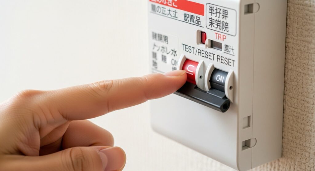 トリップをボタンで解除する手順