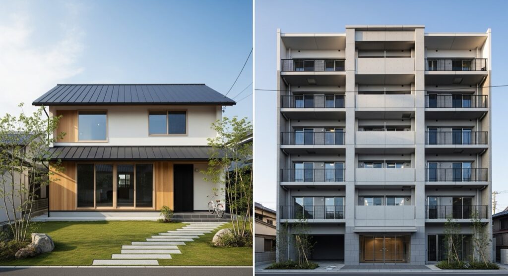戸建てとマンションでの違いは?