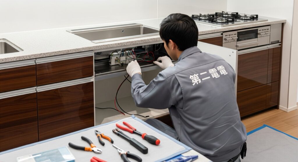 ビルトイン型は専門工事が必須です