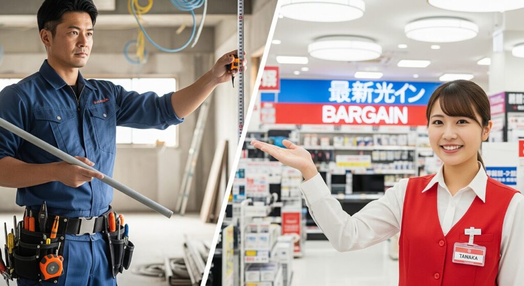 業者とヤマダ電機ケーズデンキ比較