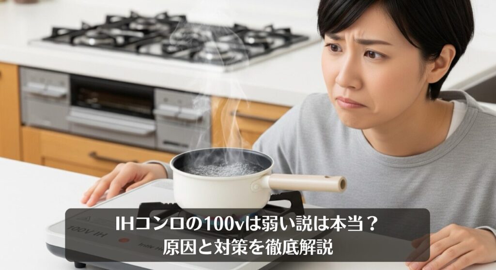 IHコンロの100vは弱い説は本当?原因と対策を徹底解説