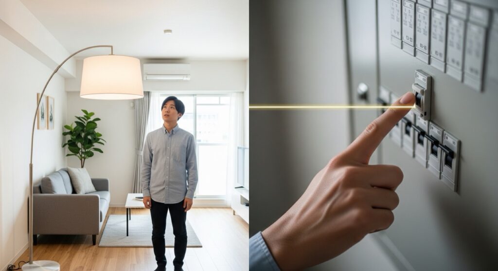 個別ブレーカーで電気を止めるには?
