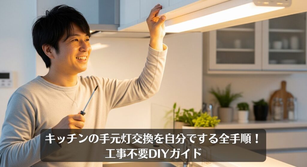 キッチンの手元灯交換を自分でする全手順！工事不要DIYガイド