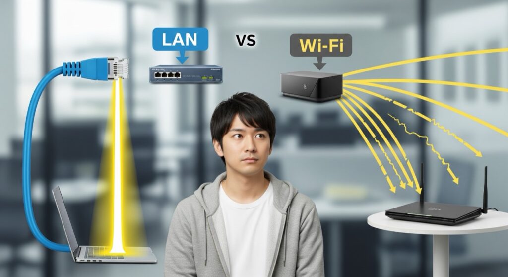 lanケーブルとwifiはどっちが速い？