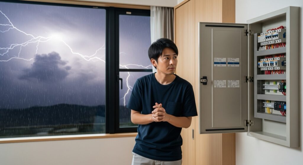 接近時ブレーカーは落とした方がいいのか
