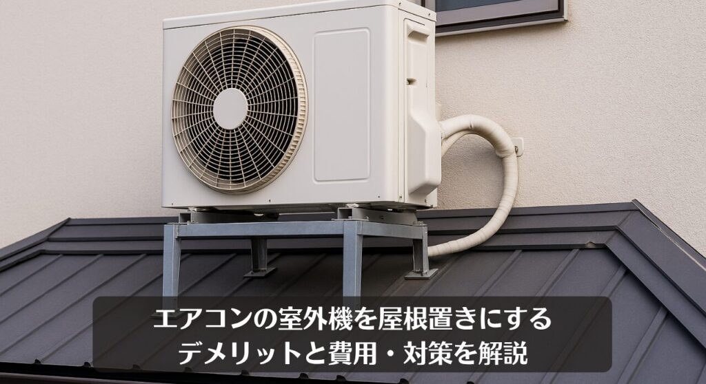 エアコンの室外機を屋根置きにするデメリットと費用・対策を解説