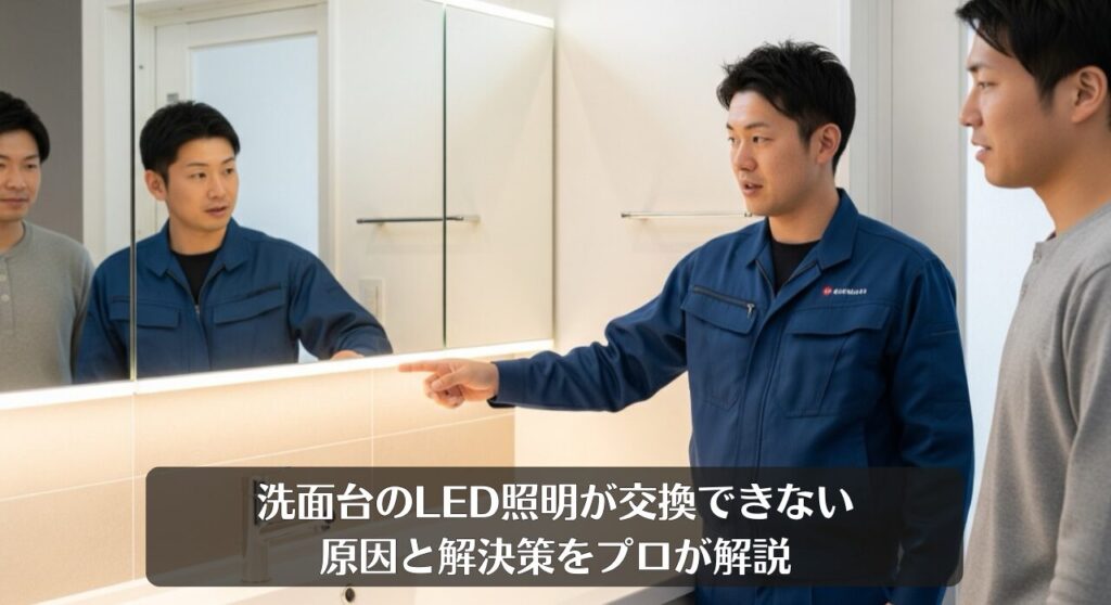 洗面台のLED照明が交換できない原因と解決策をプロが解説