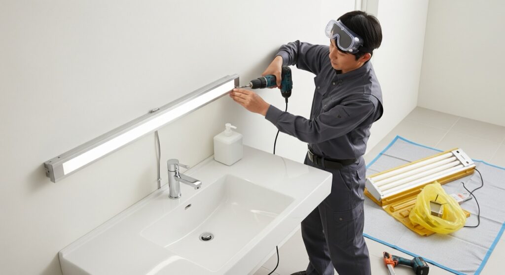安全のため照明器具ごと交換が基本