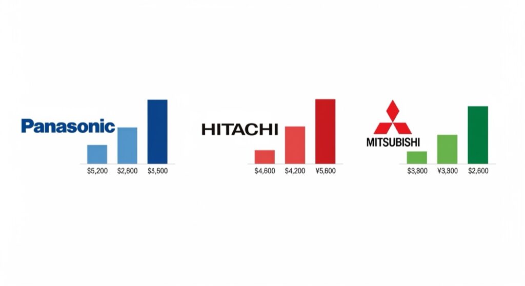 パナソニック・日立・三菱の料金比較
