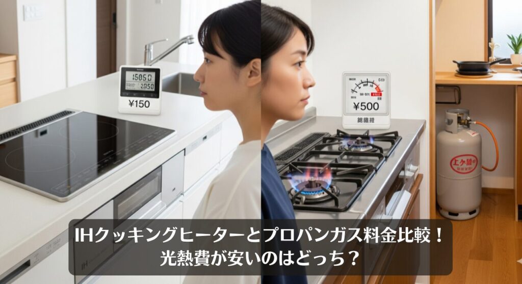 Hクッキングヒーターとプロパンガス料金比較！光熱費が安いのはどっち？