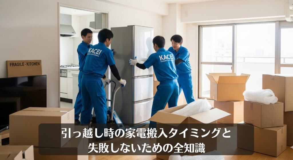 引っ越し時の家電搬入タイミングと失敗しないための全知識