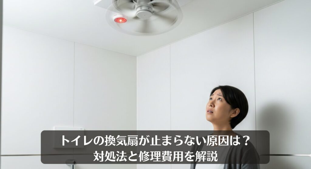 トイレの換気扇が止まらない原因は？対処法と修理費用を解説